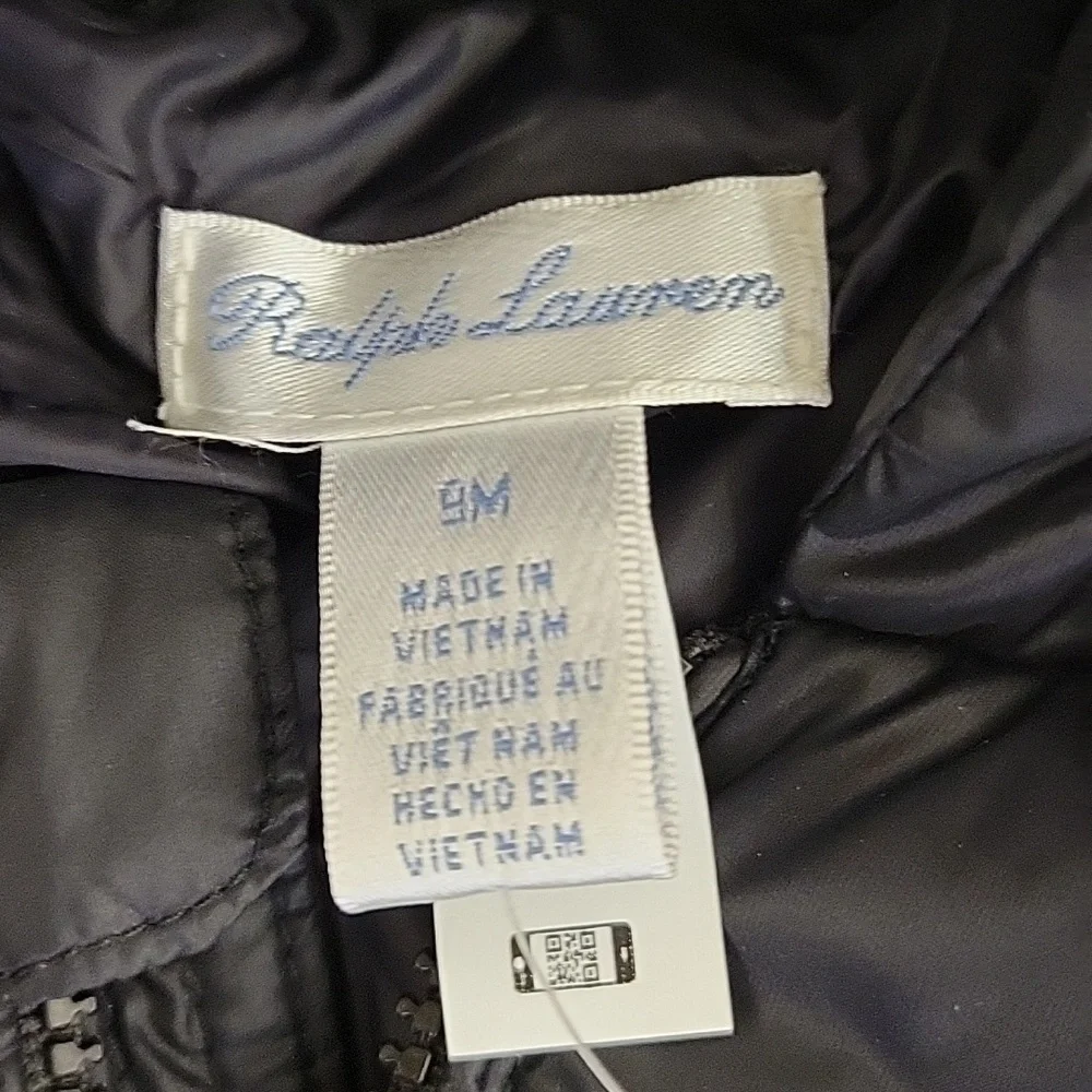 Ralph Lauren Black Hooded Down Puffer Snowsuit Sz 9m New Recycled Material